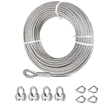 Electric Galvanized Steel Wire Rope 7x7- 5mm 200M Soft Coil