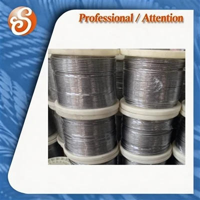 VENDAS DIRETAS 316 cabo de aço inoxidável 1x19 cabo de aeronave